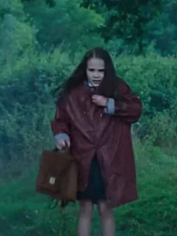 Matilda Wormwood Leather Maroon Coat