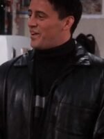 Matt LeBlanc Friends Joey Tribbiani Black Leather Jacket