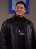 Matt LeBlanc Friends Joey Tribbiani Black Leather Jacket