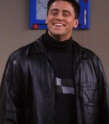 Matt LeBlanc Friends Joey Tribbiani Black Leather Jacket