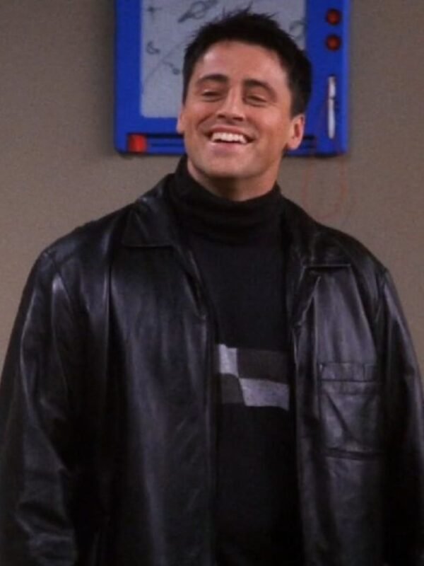 Matt LeBlanc Friends Joey Tribbiani Black Leather Jacket