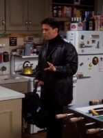 Matt LeBlanc Friends Joey Tribbiani Black Leather Jacket