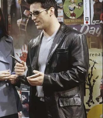Matt LeBlanc Friends S06 Black Leather Blazer Jacket