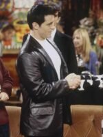Matt LeBlanc Friends S06 Black Leather Blazer Jacket