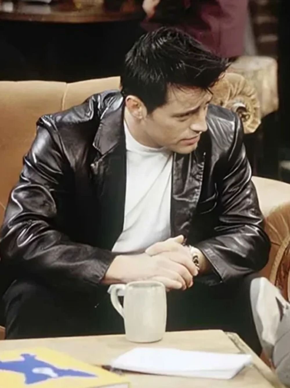 Matt LeBlanc Friends S06 Black Leather Blazer Jacket Matt LeBlanc Friends S06 Black Leather Blazer Jacket