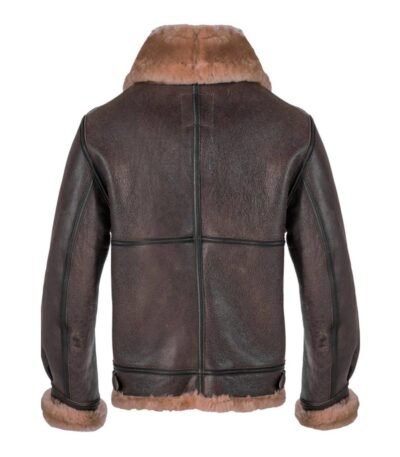 Matthew Brown Classic B-3 Sheepskin Leather Bomber Jacket