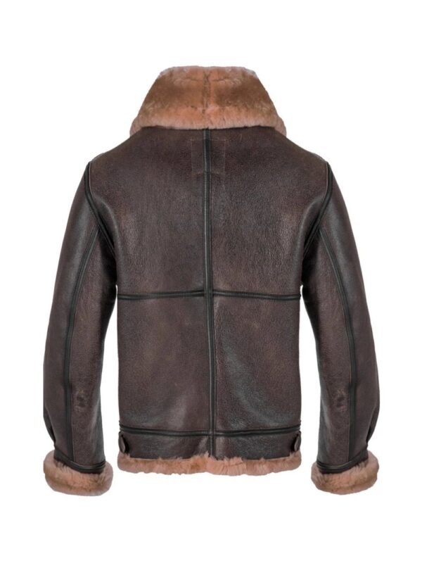 Matthew Brown Classic B-3 Sheepskin Leather Bomber Jacket