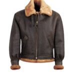 Matthew Brown Classic B-3 Sheepskin Leather Bomber Jacket