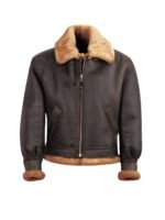Matthew Brown Classic B-3 Sheepskin Leather Bomber Jacket