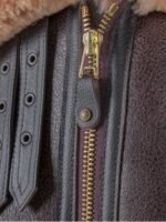 Matthew Brown Classic B-3 Sheepskin Leather Bomber Jacket