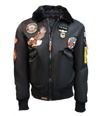 Maverick Top Gun MA-1 Bomber Patches Costume Jacket