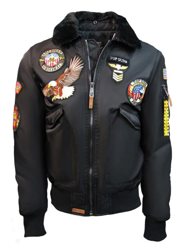 Maverick Top Gun MA-1 Bomber Patches Costume Jacket