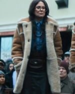 Megan Mullally The Umbrella Academy S04 Brown Leather Coat