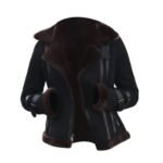 Meghan Shearling Fur Bomber Suede Jacket