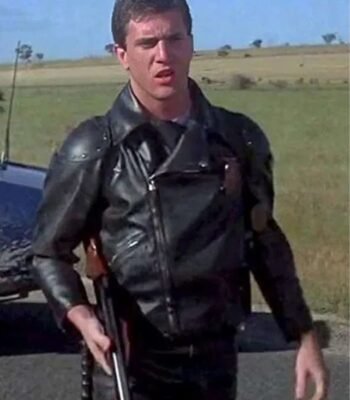 Mel Gibson Mad Max 1979 Black Leather Jacket
