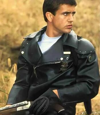 Mel Gibson Mad Max 1979 Black Leather Jacket