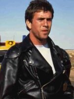 Mel Gibson Mad Max 1979 Black Leather Jacket