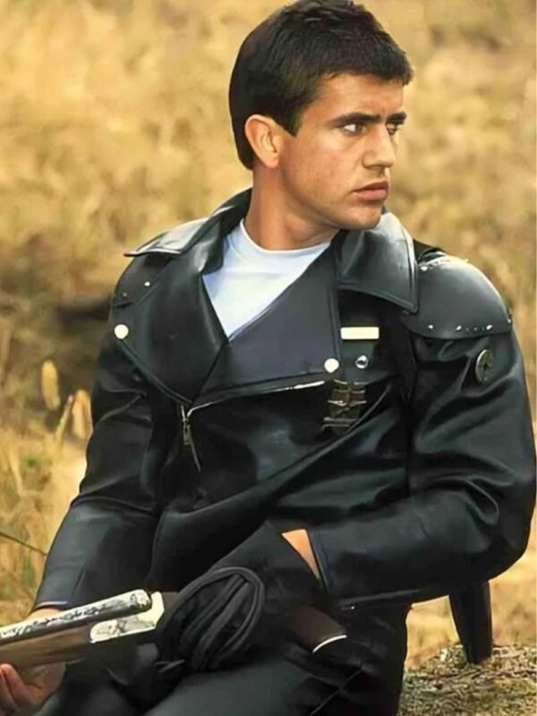 Mel Gibson Mad Max 1979 Black Leather Jacket