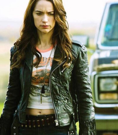 Melanie Scrofano Wynonna Earp Black Fringe Jacket