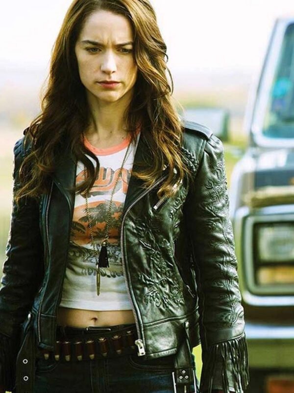 Melanie Scrofano Wynonna Earp Black Fringe Jacket
