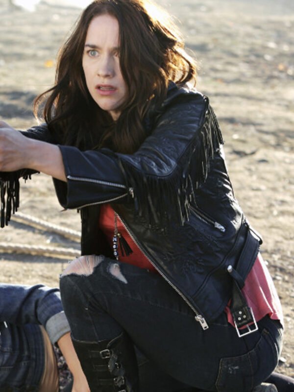 Melanie Scrofano Wynonna Earp Black Fringe Jacket