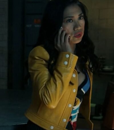 Melody Bayani The Equalizer S03 Leather Yellow Jacket