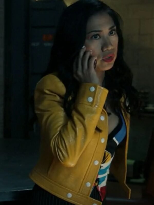 Melody Bayani The Equalizer S03 Leather Yellow Jacket