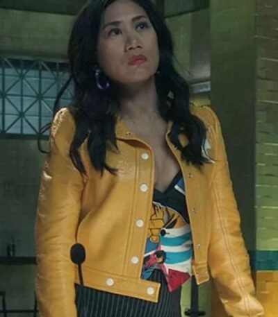 Melody Bayani The Equalizer S03 Leather Yellow Jacket