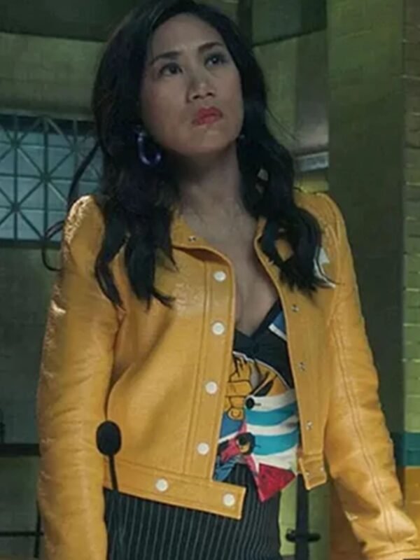 Melody Bayani The Equalizer S03 Leather Yellow Jacket