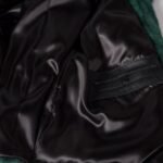 Mens All Green Mink Fur Bomber Jacket With Hood