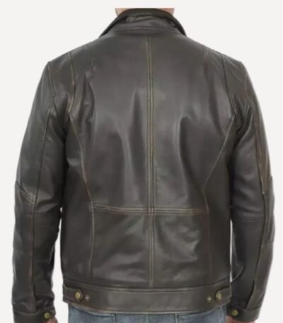 Mens Biker 6 pockets Vintage Jacket