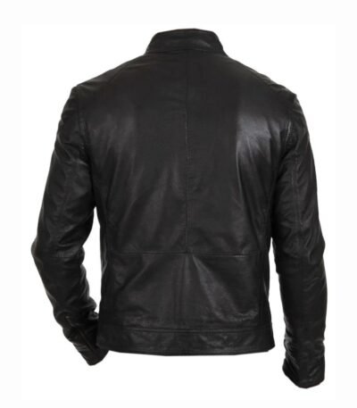 Men’s Biker Black Motorcycle Hunt Leather Jacket