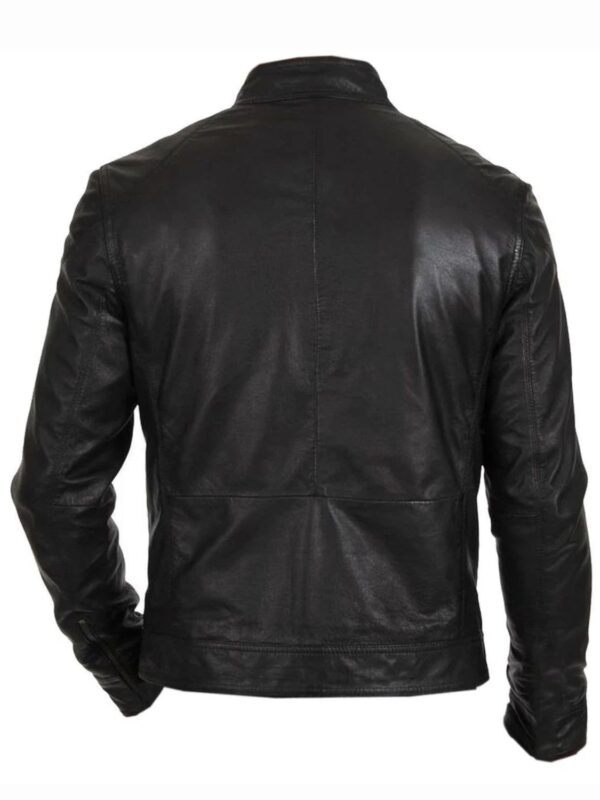Men’s Biker Black Motorcycle Hunt Leather Jacket