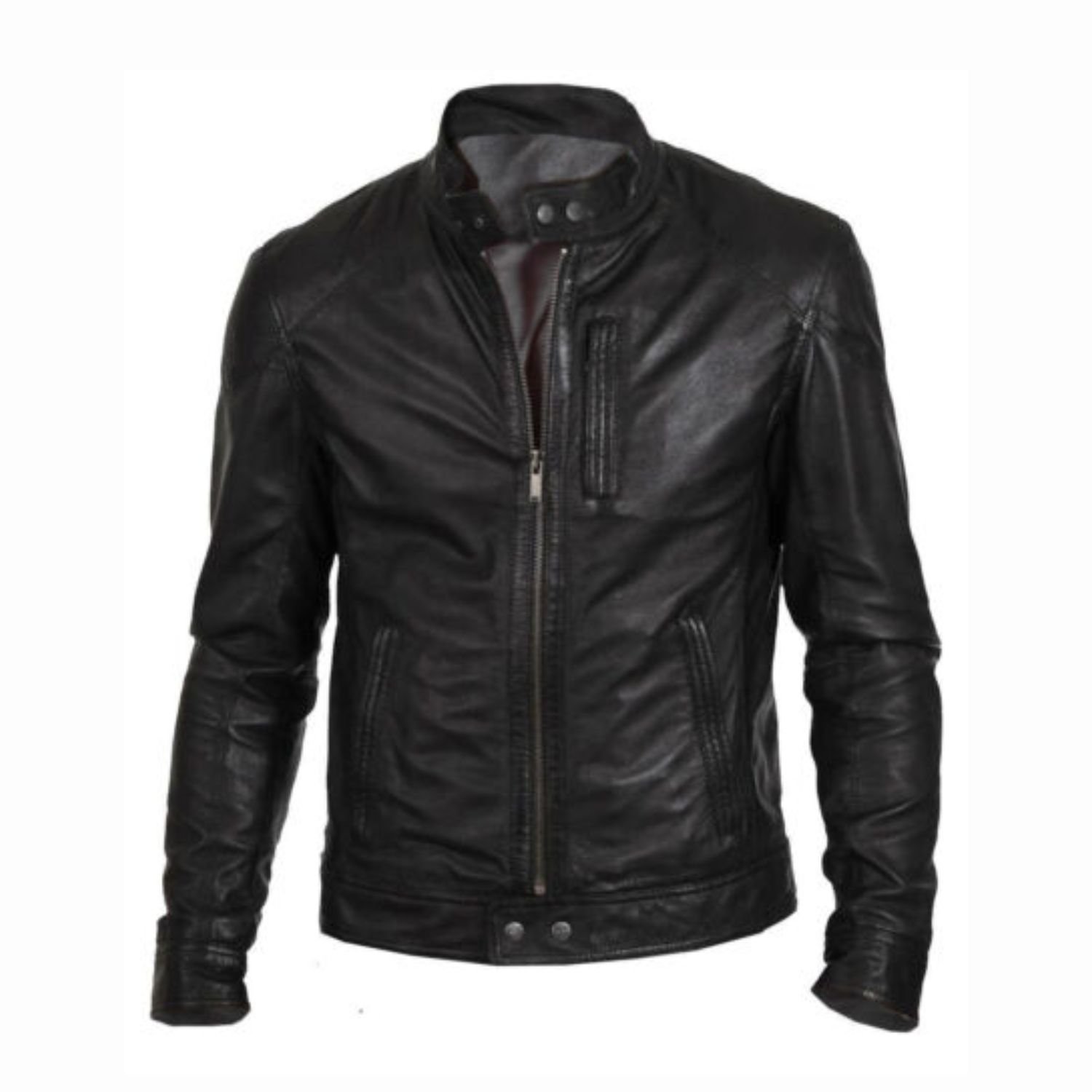 Men’s Biker Black Motorcycle Hunt Leather Jacket Men’s Biker Black Motorcycle Hunt Leather Jacket