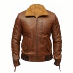Mens Biker Retro Brown Detach Hooded Fur Collar Jacket