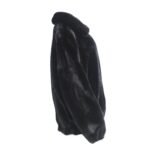 Mens Black Mink Fur Bomber Jacket