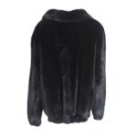 Mens Black Mink Fur Bomber Jacket
