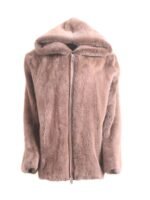 Mens Brown Mink Fur Jacket With Hood