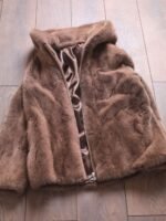 Mens Brown Mink Fur Jacket With Hood