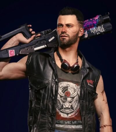 Men's Cyberpunk 2077 Male V Nomad Leather Vest