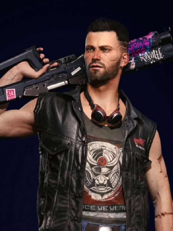 Men's Cyberpunk 2077 Male V Nomad Leather Vest