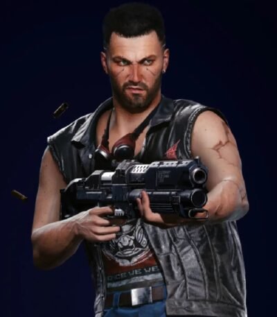 Men's Cyberpunk 2077 Male V Nomad Leather Vest