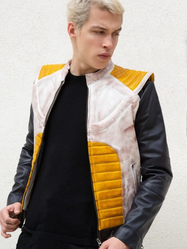 Mens Dragon Ball Z Vegeta Leather Jacket