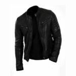 Men’s Genuine Leather Lambskin Motorcycle Jacket