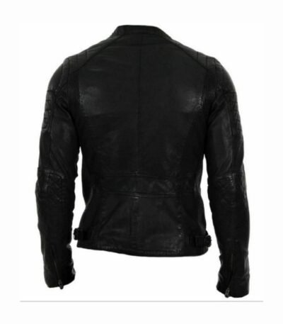 Men’s Genuine Leather Lambskin Motorcycle Jacket