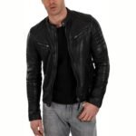 Men’s Genuine Leather Lambskin Motorcycle Jacket