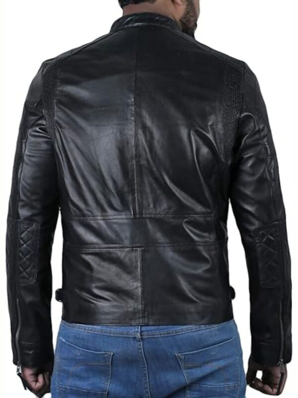 Men’s Genuine Leather Lambskin Motorcycle Jacket