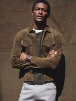 Mens Shirt Style Tan Brown Suede Leather Jacket