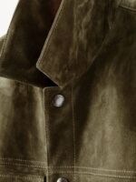 Mens Shirt Style Tan Brown Suede Leather Jacket