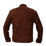 Men’s Slim Fit Biker Coffee Brown Bomber Jacket